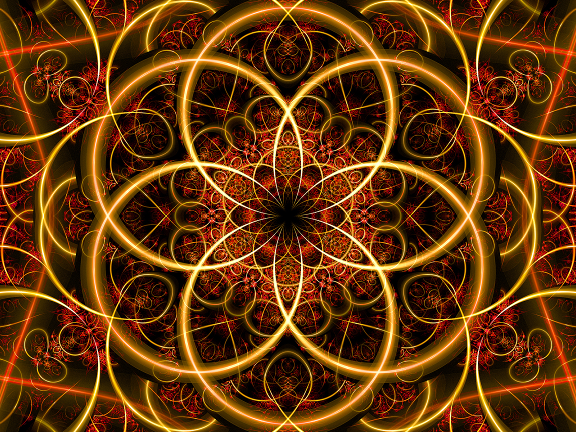 Абстрактный красно желтый рисунок 