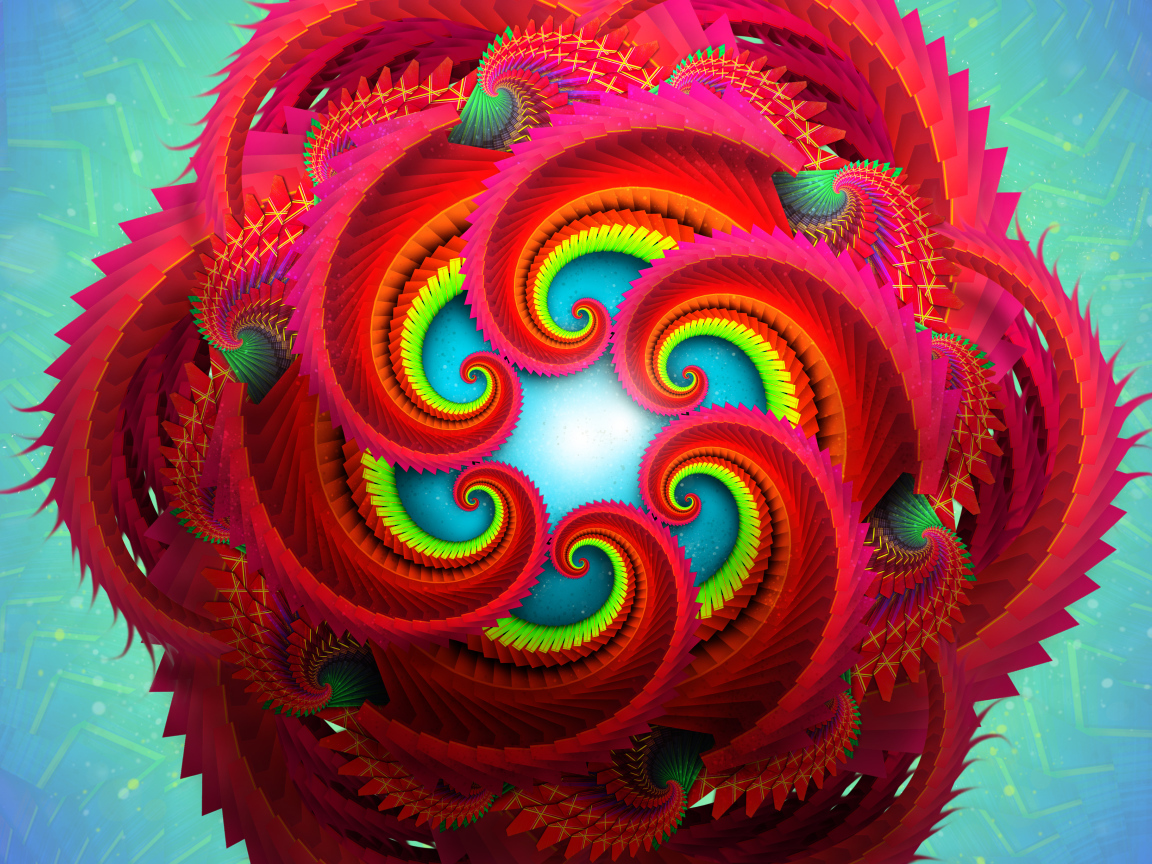Красивый фрактальный рисунок, 3д графика