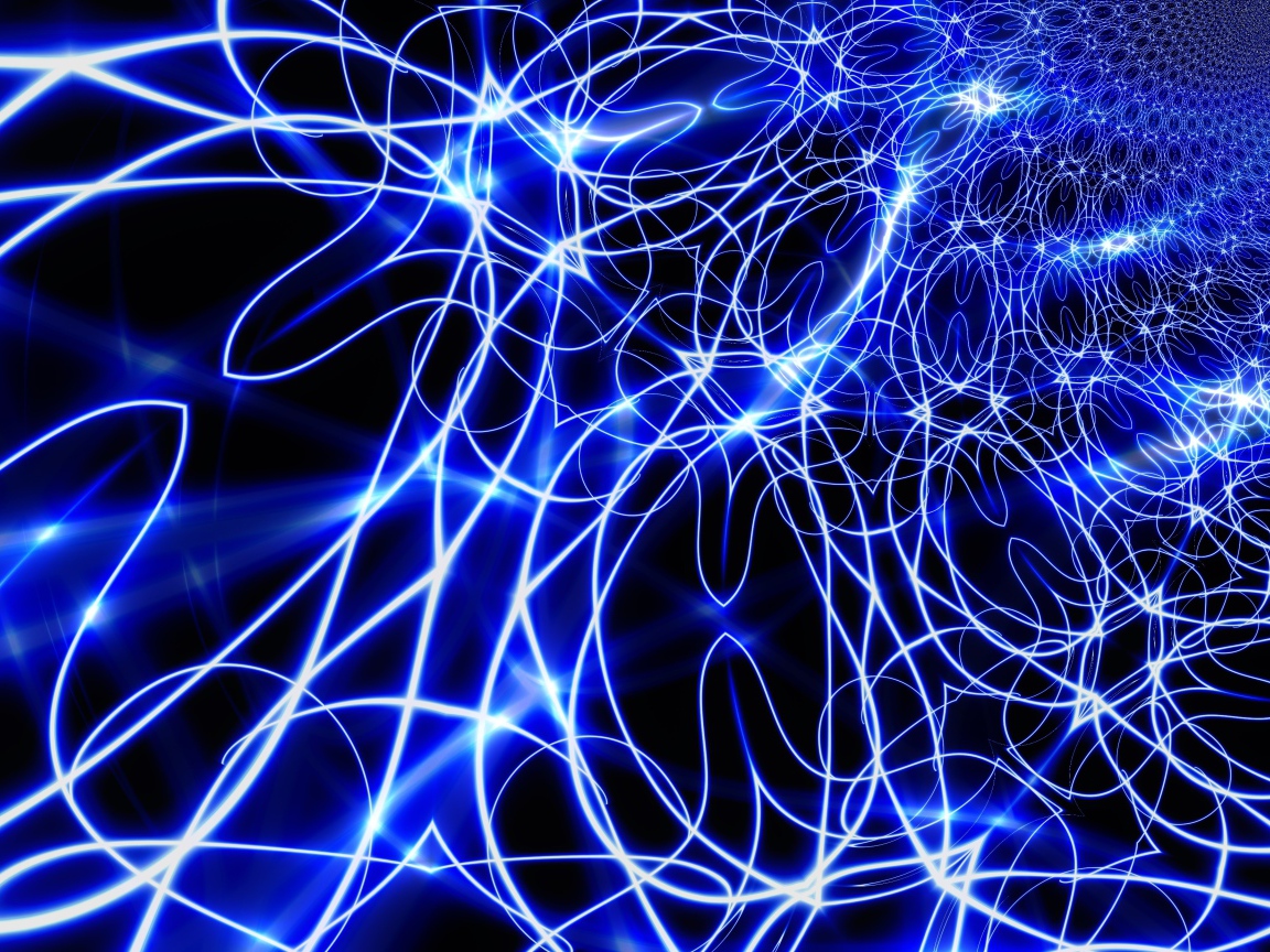 Светящиеся неоновые волны, абстракция 