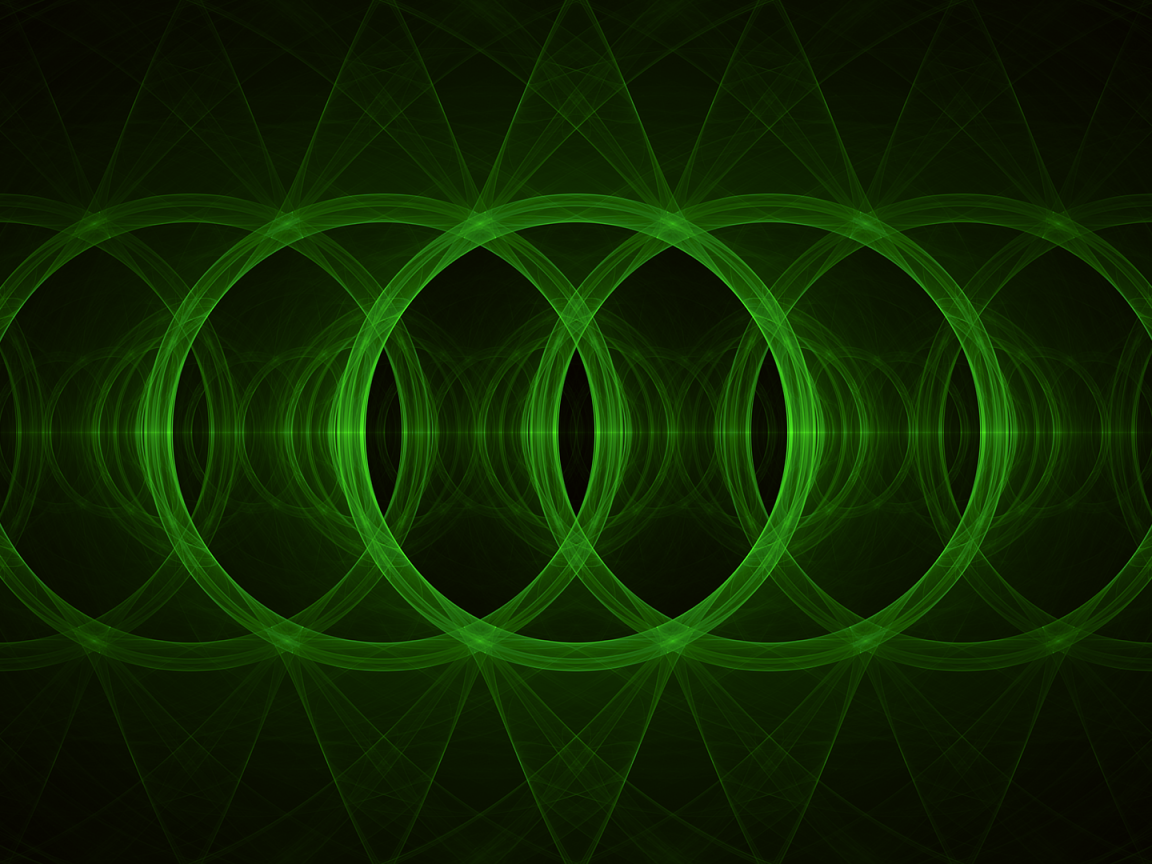 Зеленые абстрактные кольца 