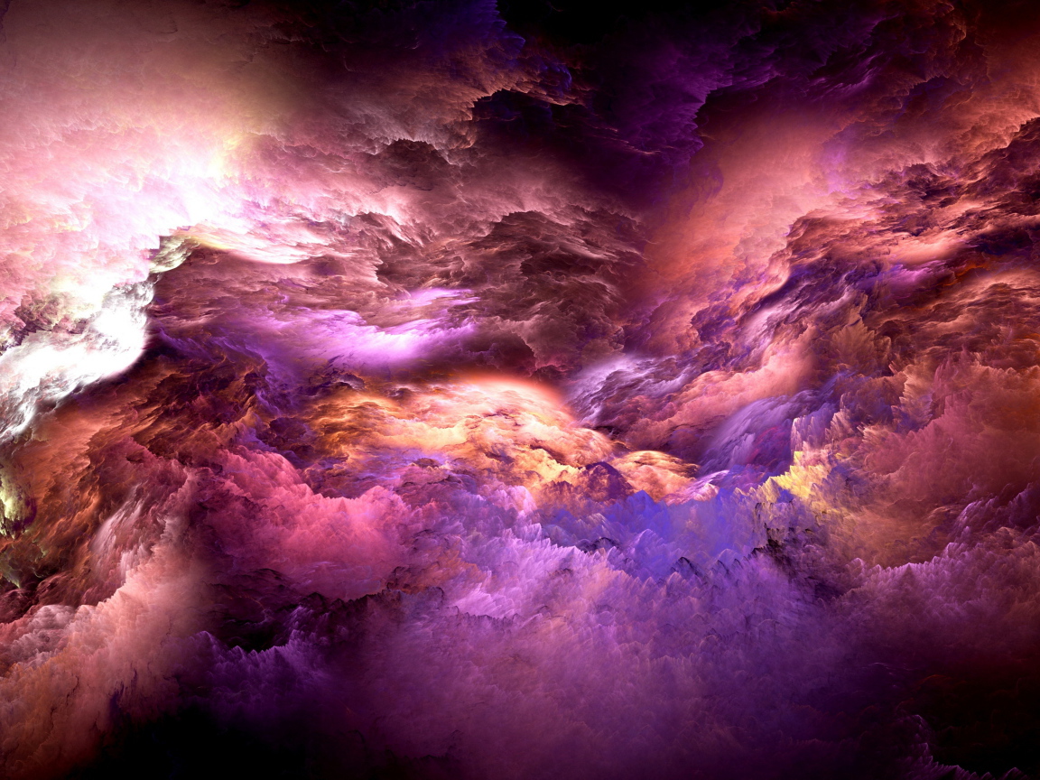 Разноцветные абстрактные грозовые облака