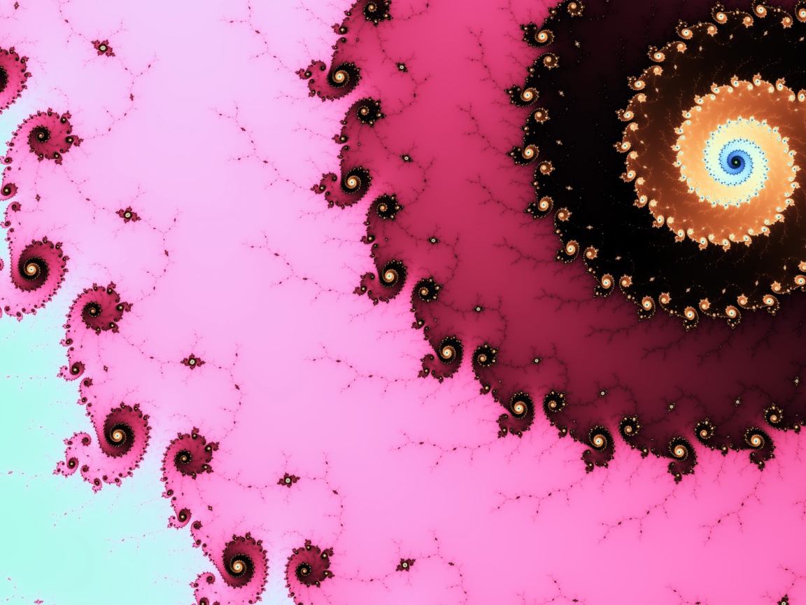 Разноцветный фрактальный рисунок 