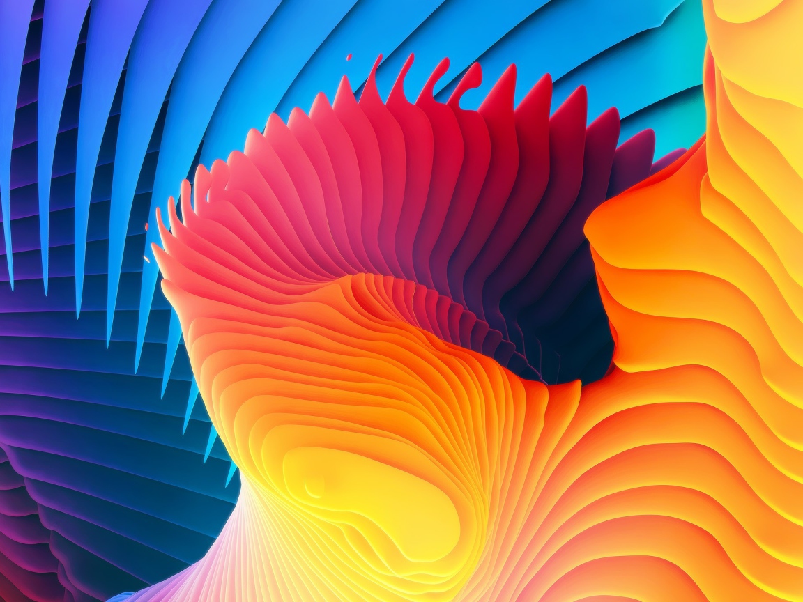 Спектральный рисунок 3д графика 