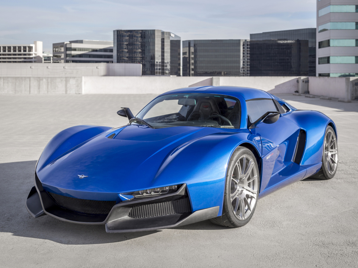 Стильный синий автомобиль Rezvani Beast Alpha, 2017 