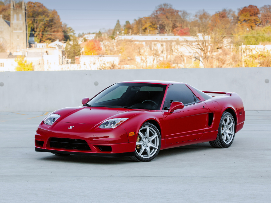 Спортивный красный автомобиль Acura NSX 