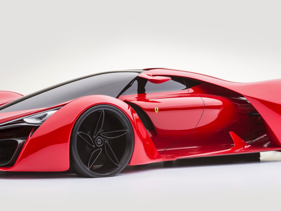 Красный гоночный автомобиль Ferrari LaFerrari F150