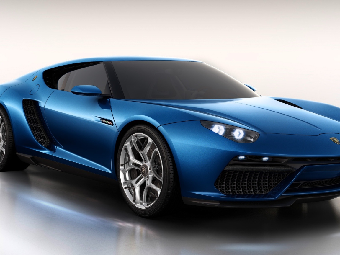 Синий автомобиль Lamborghini Asterion 