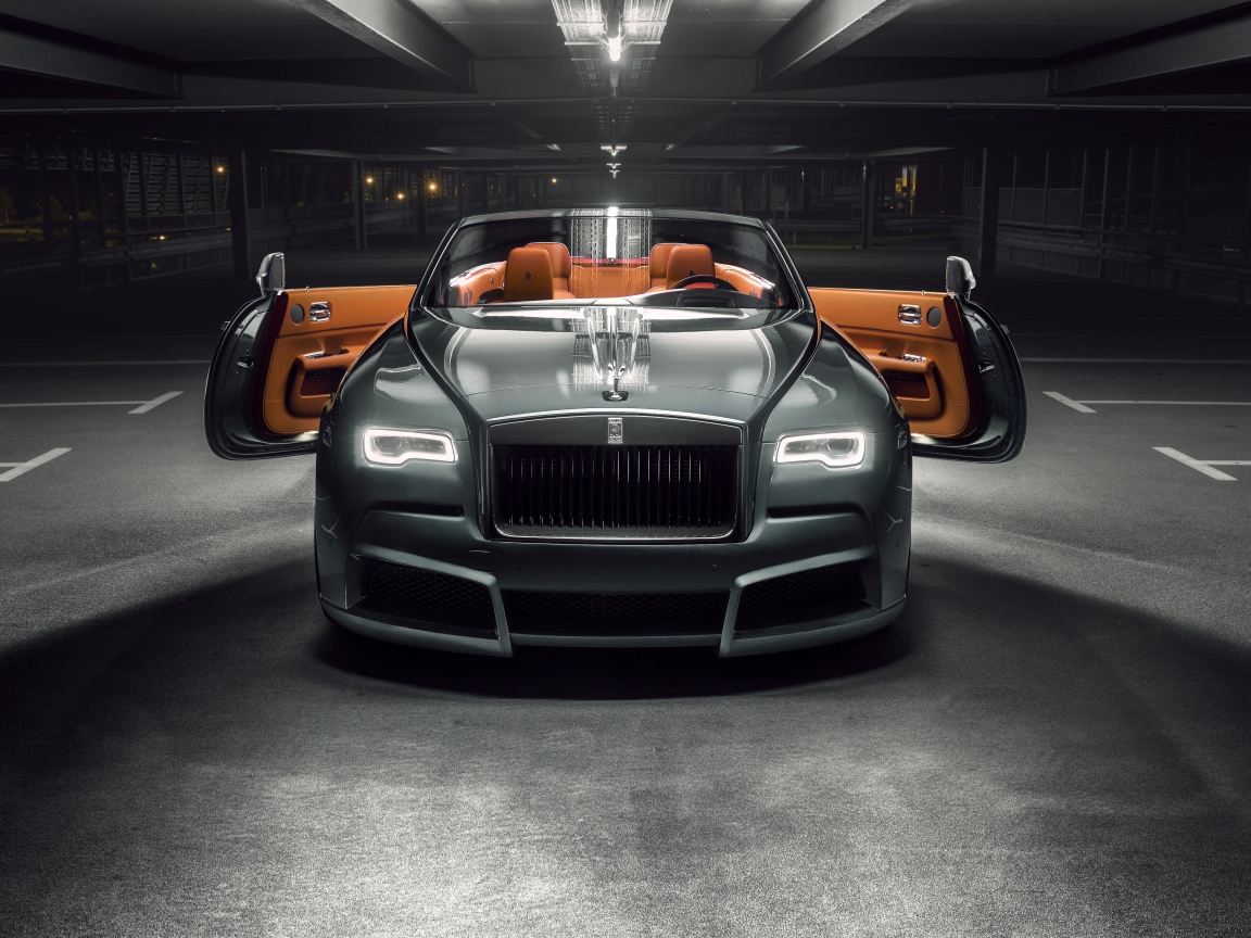 Стильный автомобиль Rolls-Royce Dawn Overdose вид спереди