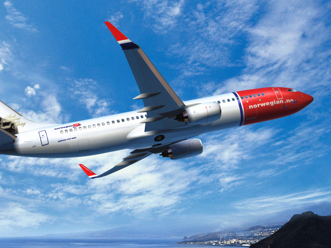 Takeoff Boeing 737 airline Norwegian Air