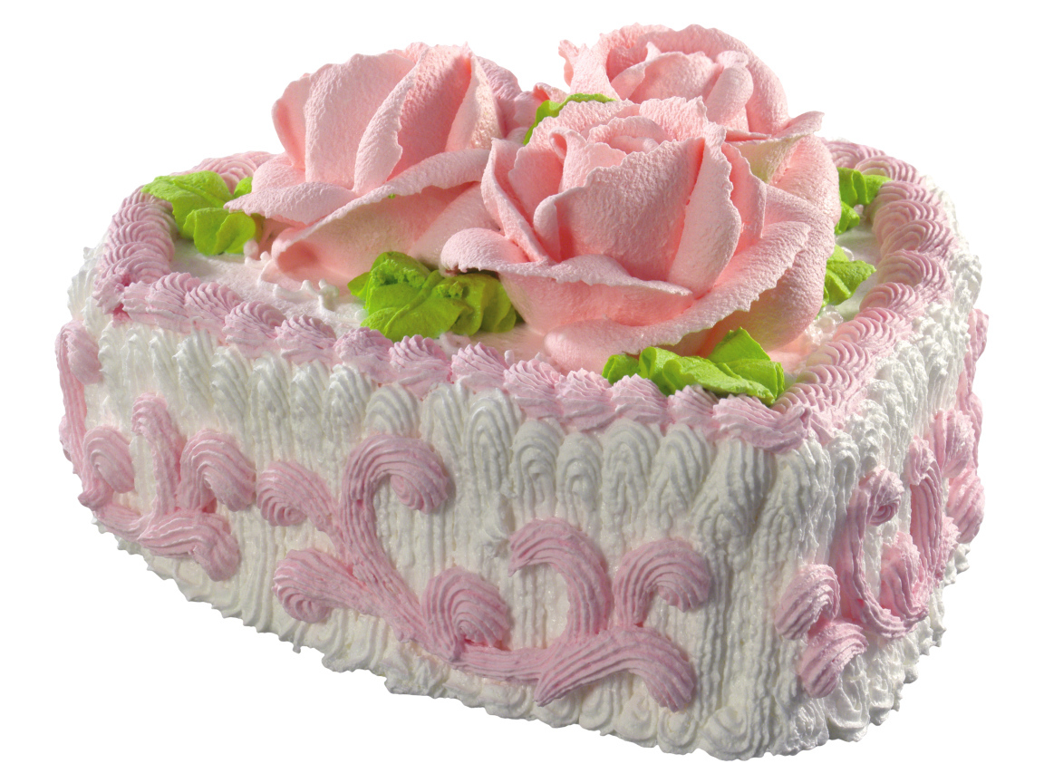 Розовые розы из безе на праздничном торте  