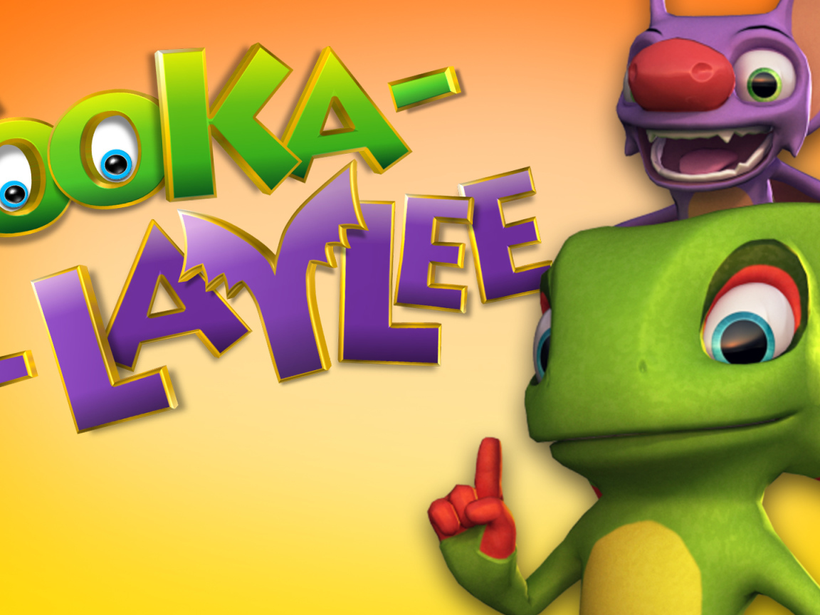 Хамелеон и летучая мышь главные персонажи игры Yooka-Laylee 2017 