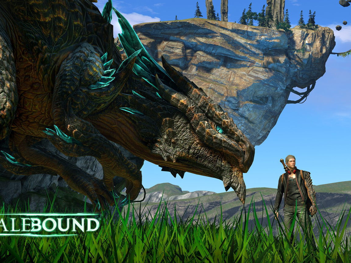 Дрю и дракон Тубан персонажи игры Scalebound 2017 