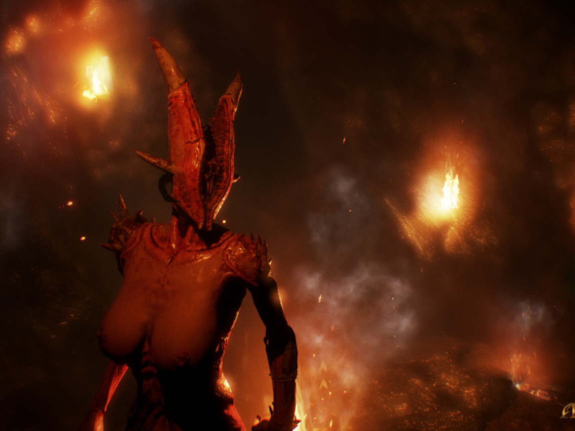 Красная богиня персонаж игры Agony 