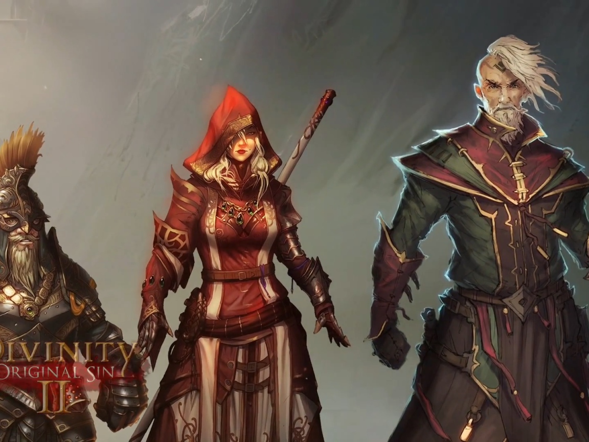 Три воина из игры Divinity Original Sin II