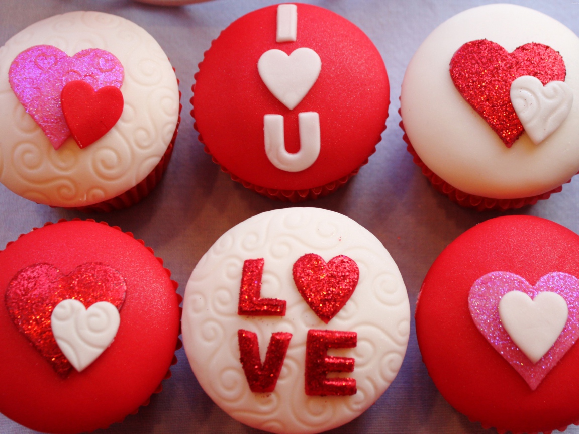 Аппетитные кексы на день Святого Валентина, 14 февраля
