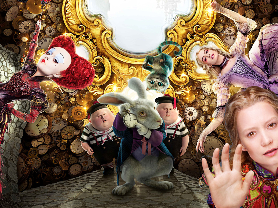 Главные герои фильма Алиса в Зазеркалье 