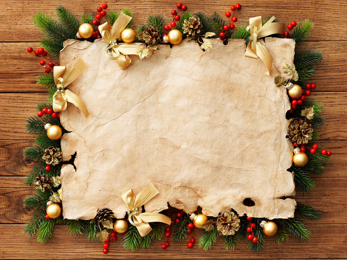 Шаблон поздравительной новогодней открытки