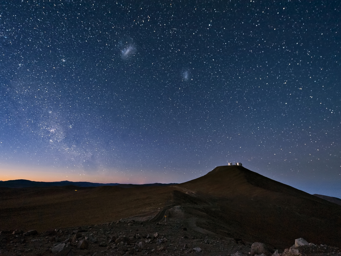 Пустыня Атакама под звездным небом, Чили 