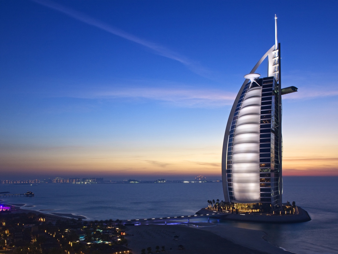 The luxury hotel Burj Al Arab Dubai. United Arab Emirates