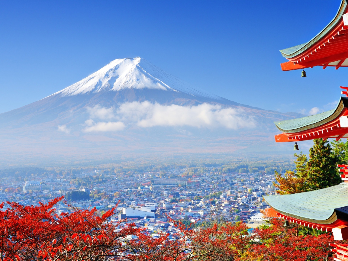 Самая высокая гора Фудзи, Япония 