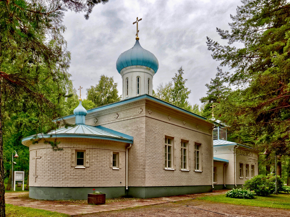 Красивая православная церковь Порвоо, Финляндия