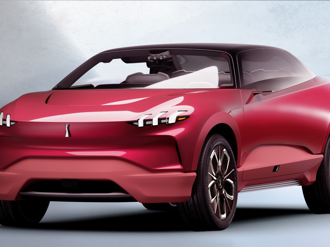 Бордовый электромобиль WEY XEV