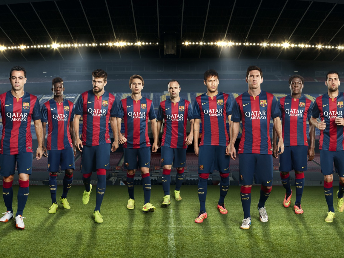 Футбольная команда футбольного клуба Барселона 