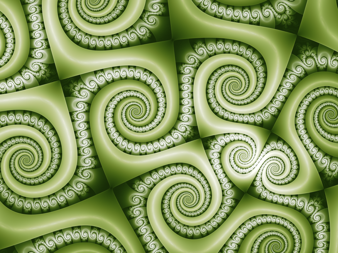 Abstract spiral green pattern