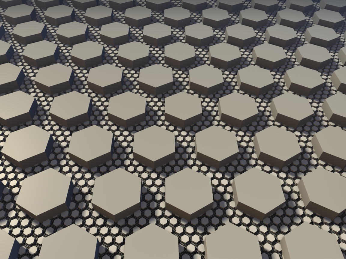 Gray hexagons 3d graphics