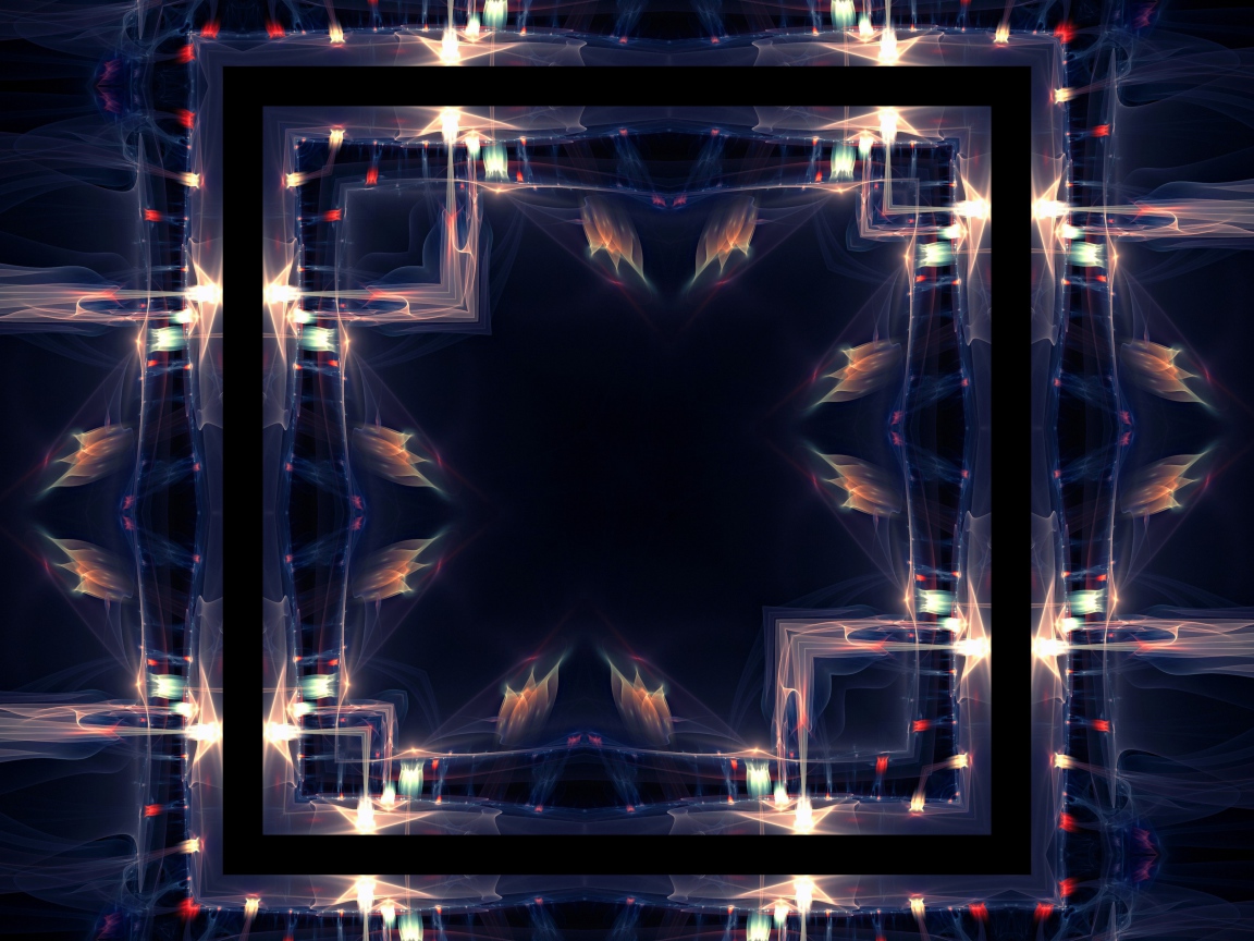 Квадрат с яркими волнами, 3д графика