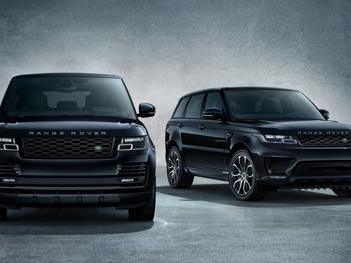 Black stylish SUV Range Rover Sport, 2018