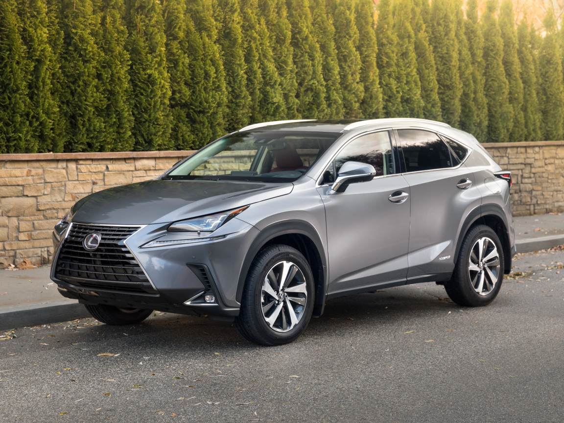 Японский серебристый внедорожник Lexus NX 300h, 2018 года