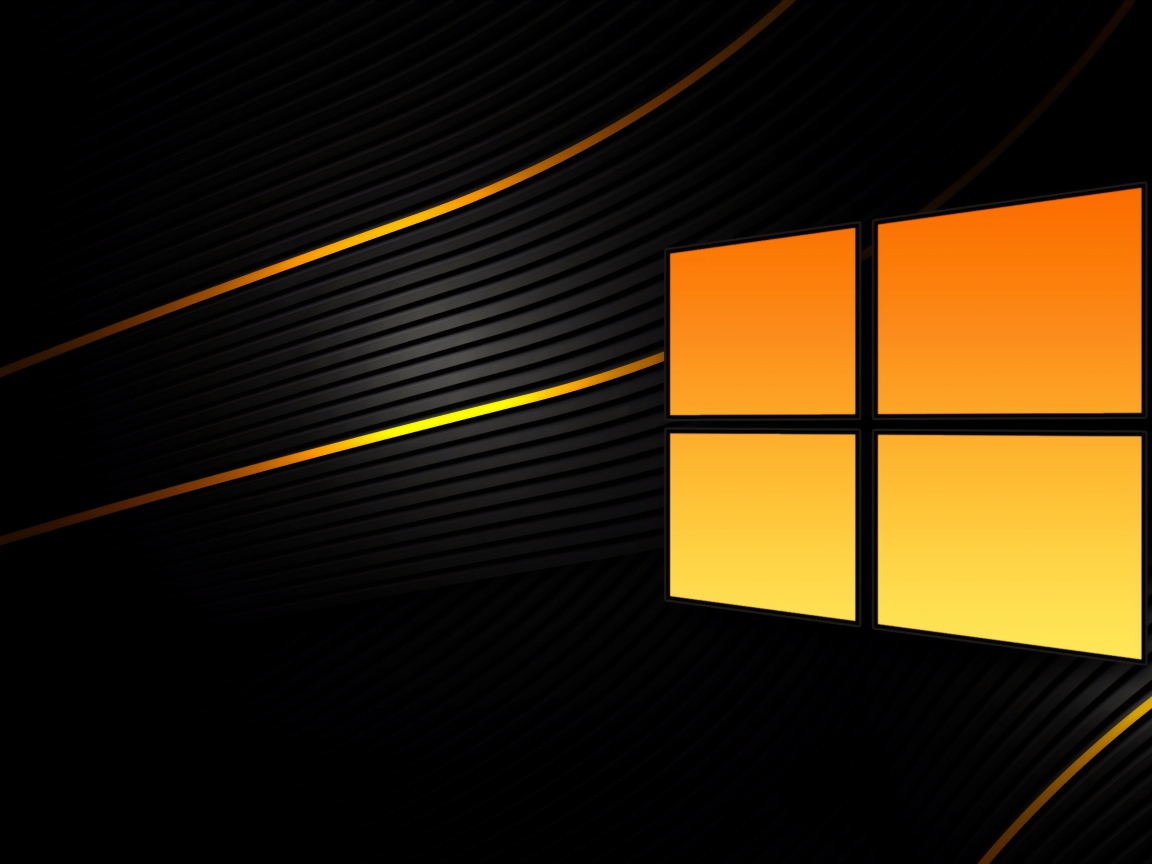 Логотип Windows 10 на черном фоне