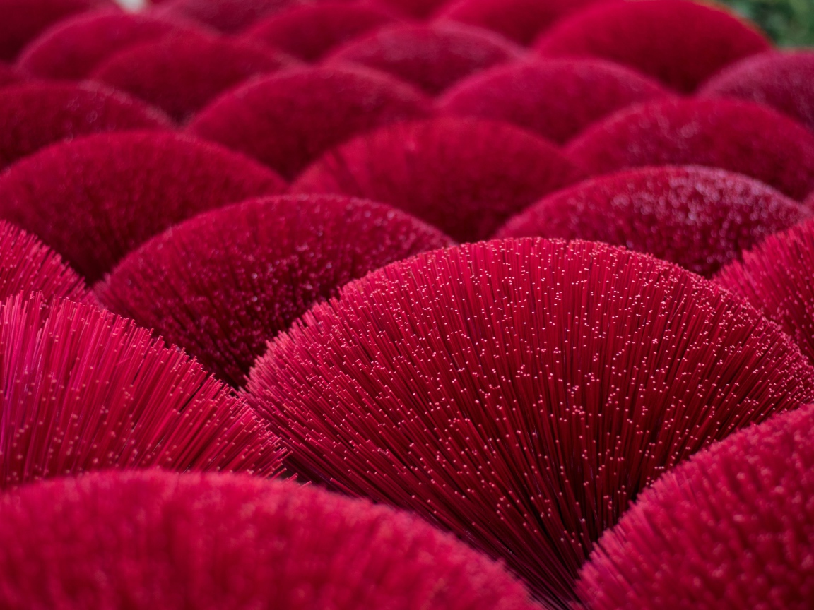 Красные оптоволоконные светильники, декор