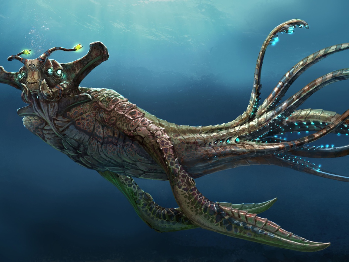 Морское чудовище новой компьютерной игры Subnautica, 2018