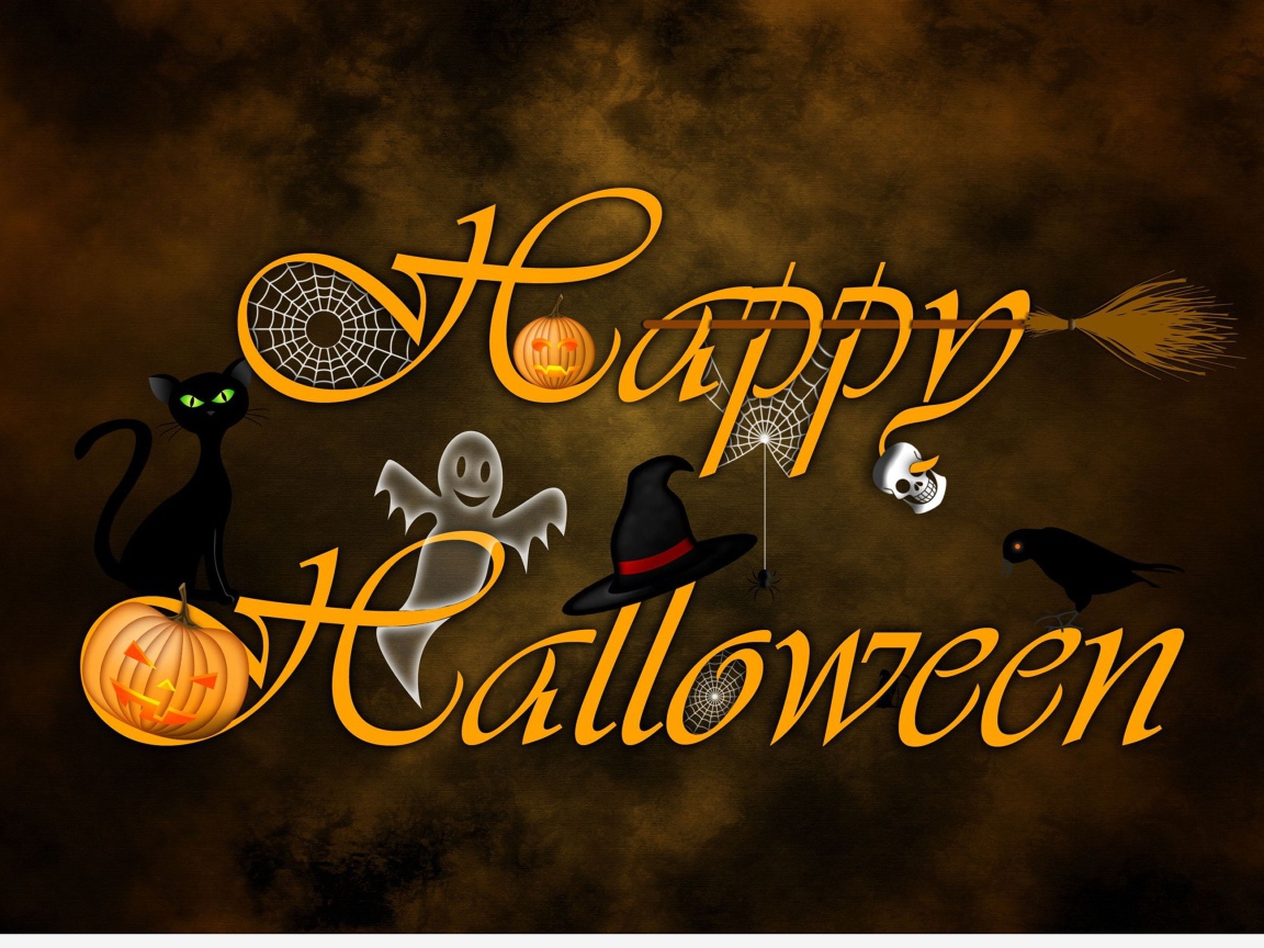 Надпись Счастливого Хэллоуина