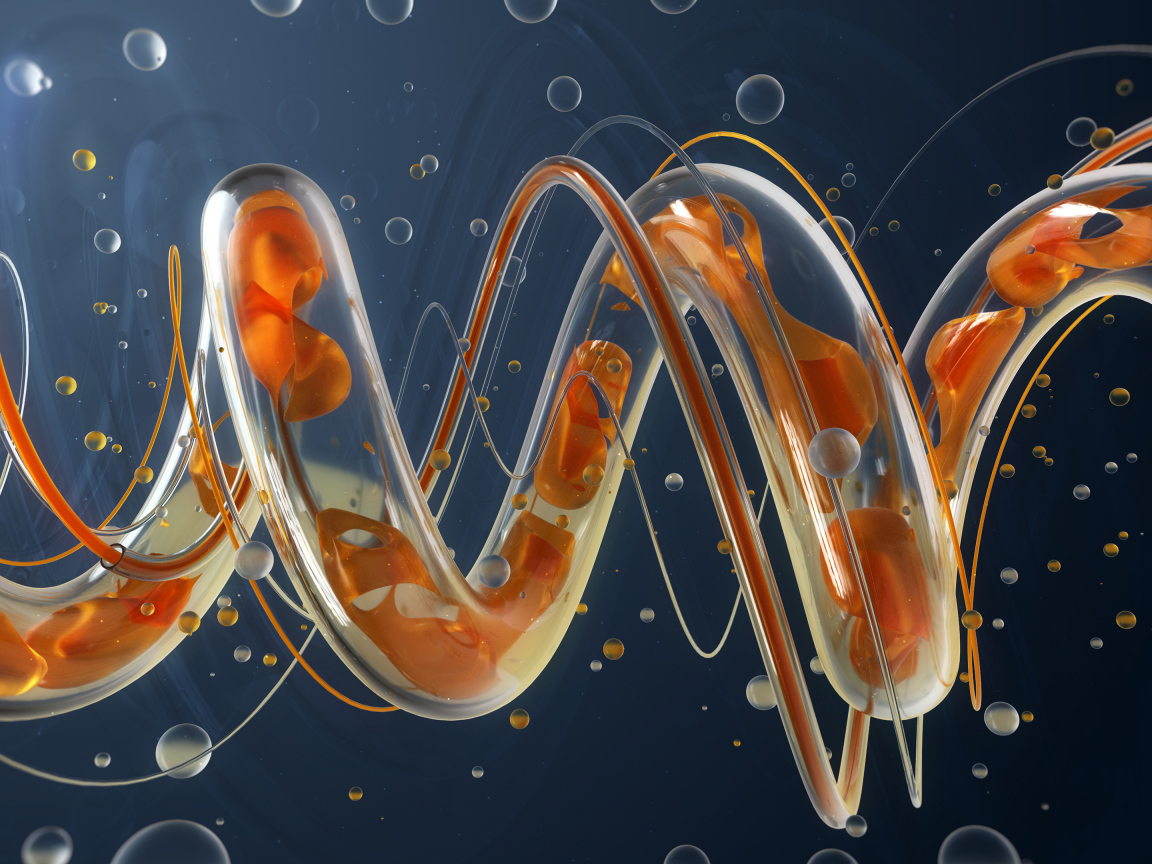 Абстрактная спираль на синем фоне 