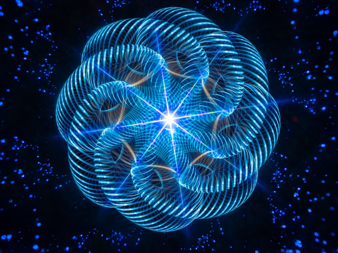 Красивый спиральный рисунок с яркой звездой в середине