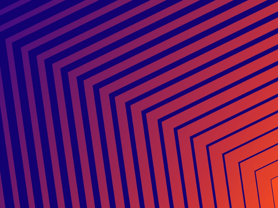 Разные голубые и оранжевые линии 3д графика