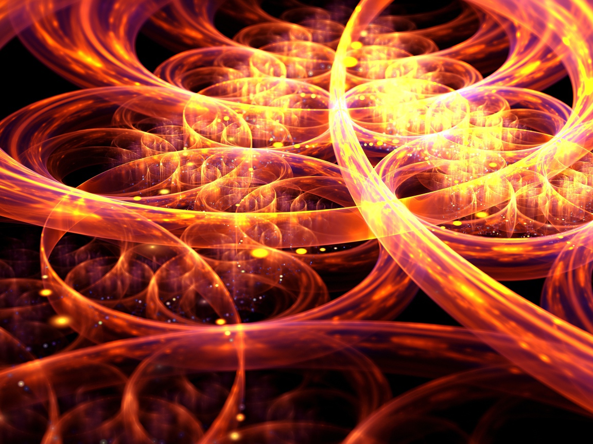 Фрактальные яркие круги разного размера