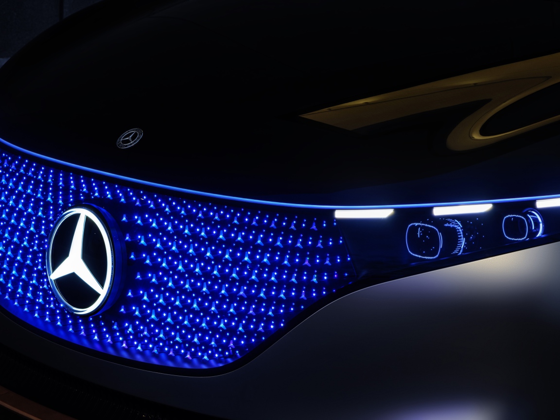 Неоновая подсветка автомобиля Mercedes-Benz Vision EQS 2019 года