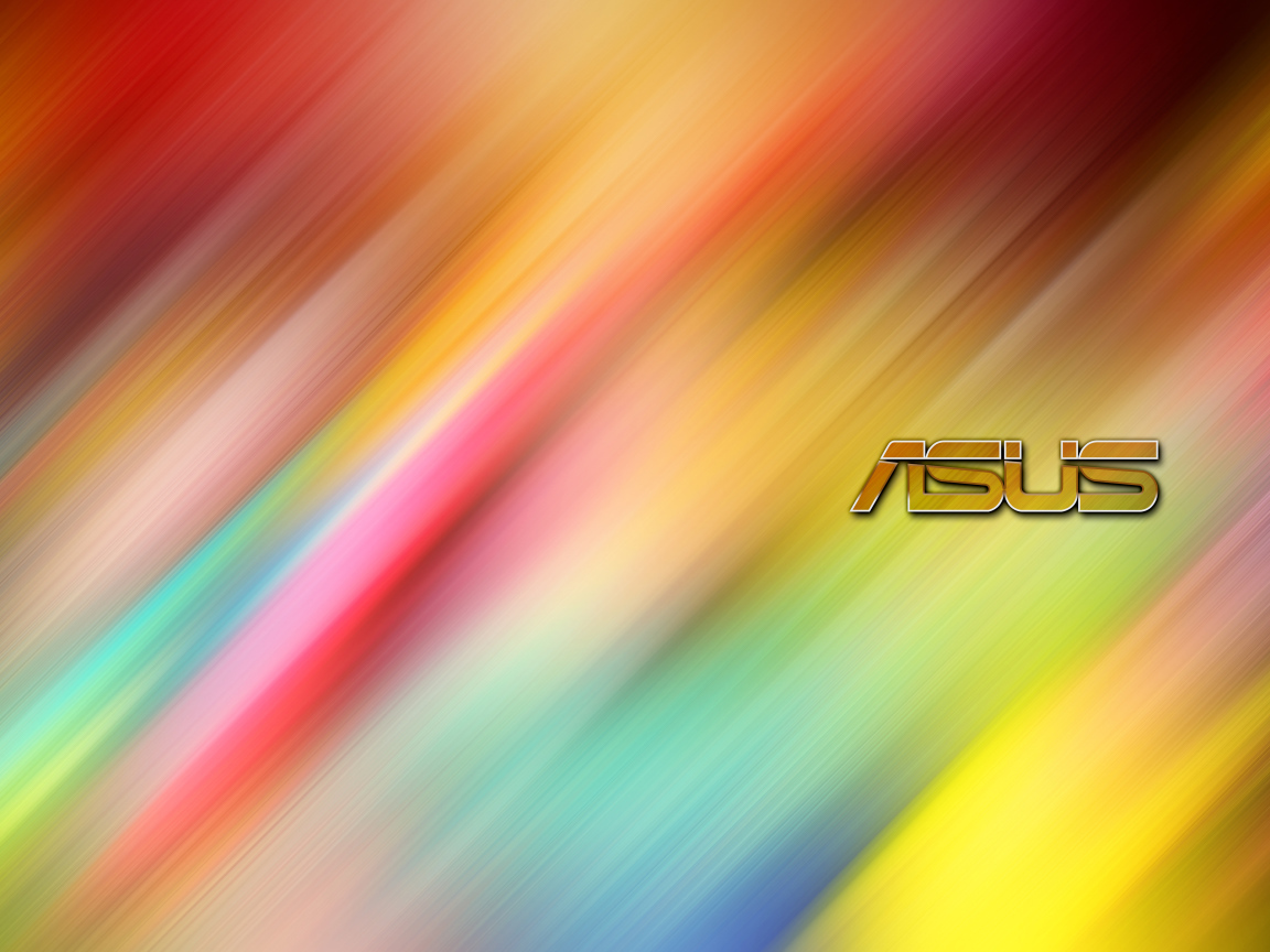 Логотип ASUS на разноцветном фоне