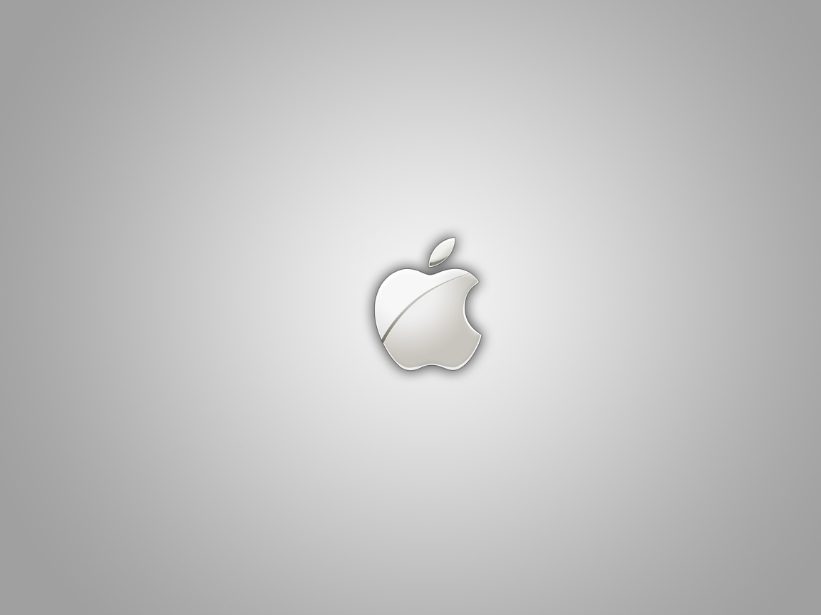 Значок Apple на сером фоне