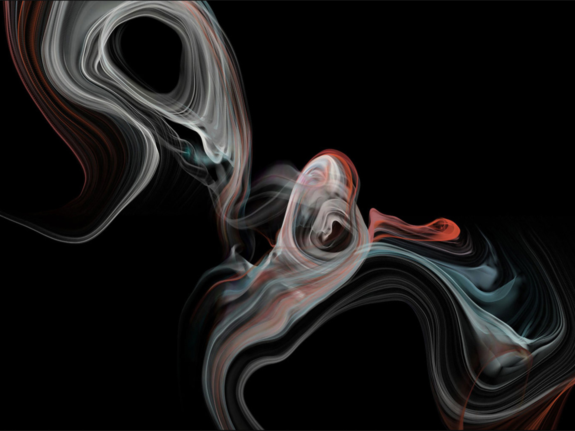 Клубы дыма на черном фоне