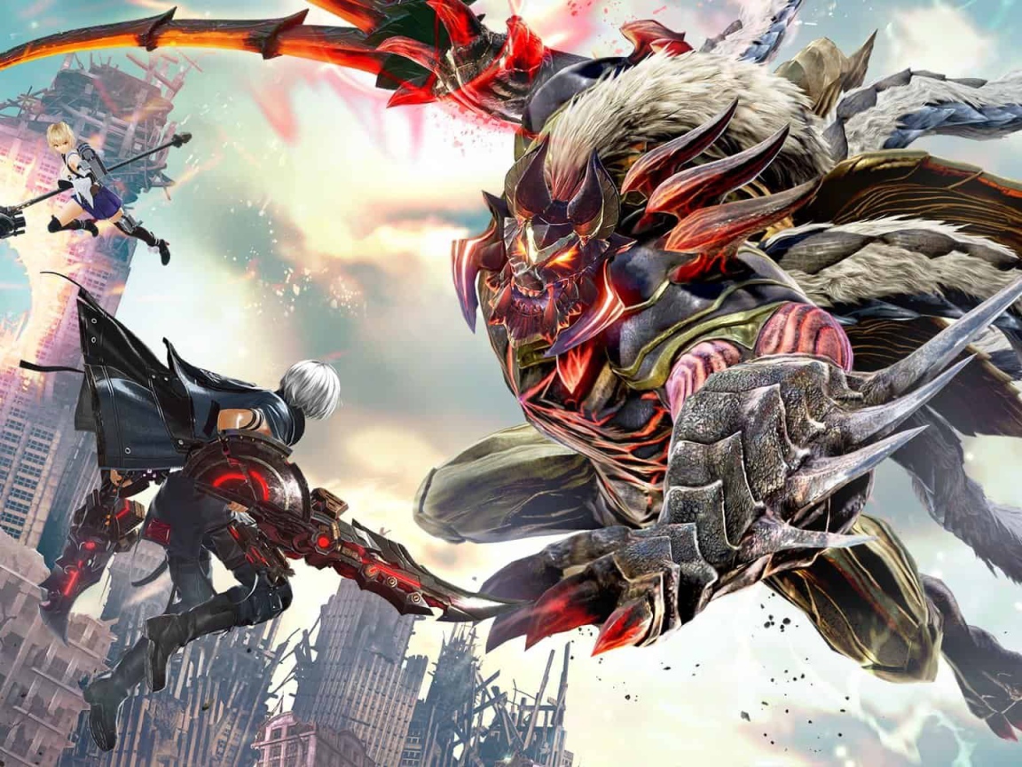 Кадр новой видеоигры God Eater 3, 2019 года