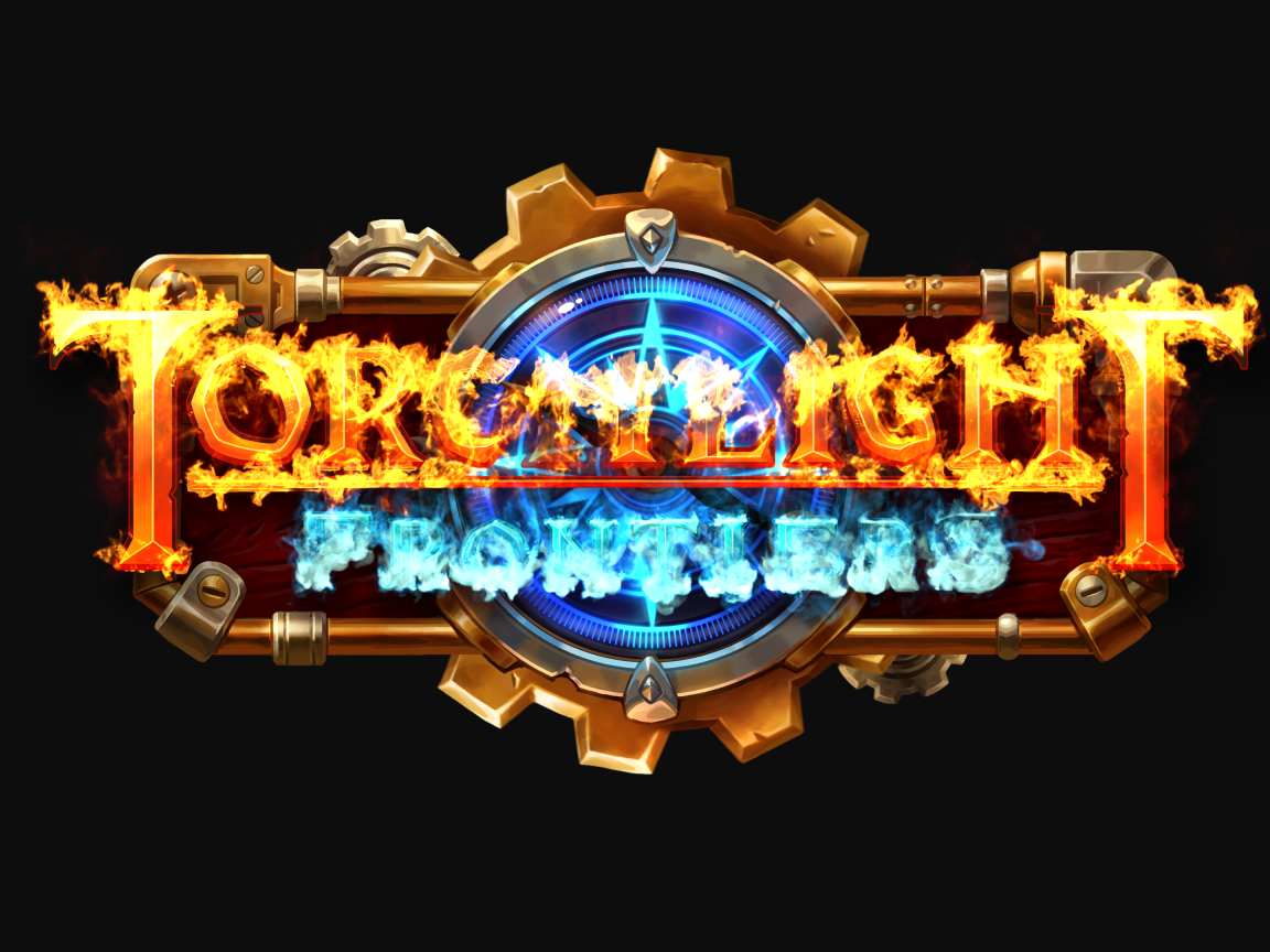 Постер компьютерной игры Torchlight Frontiers на черном фоне