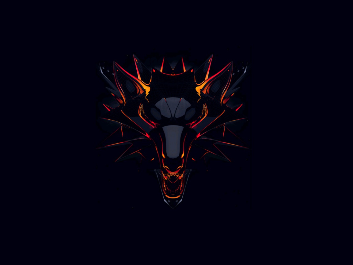 Логотип компьютерной игры Ведьмак на черном фоне