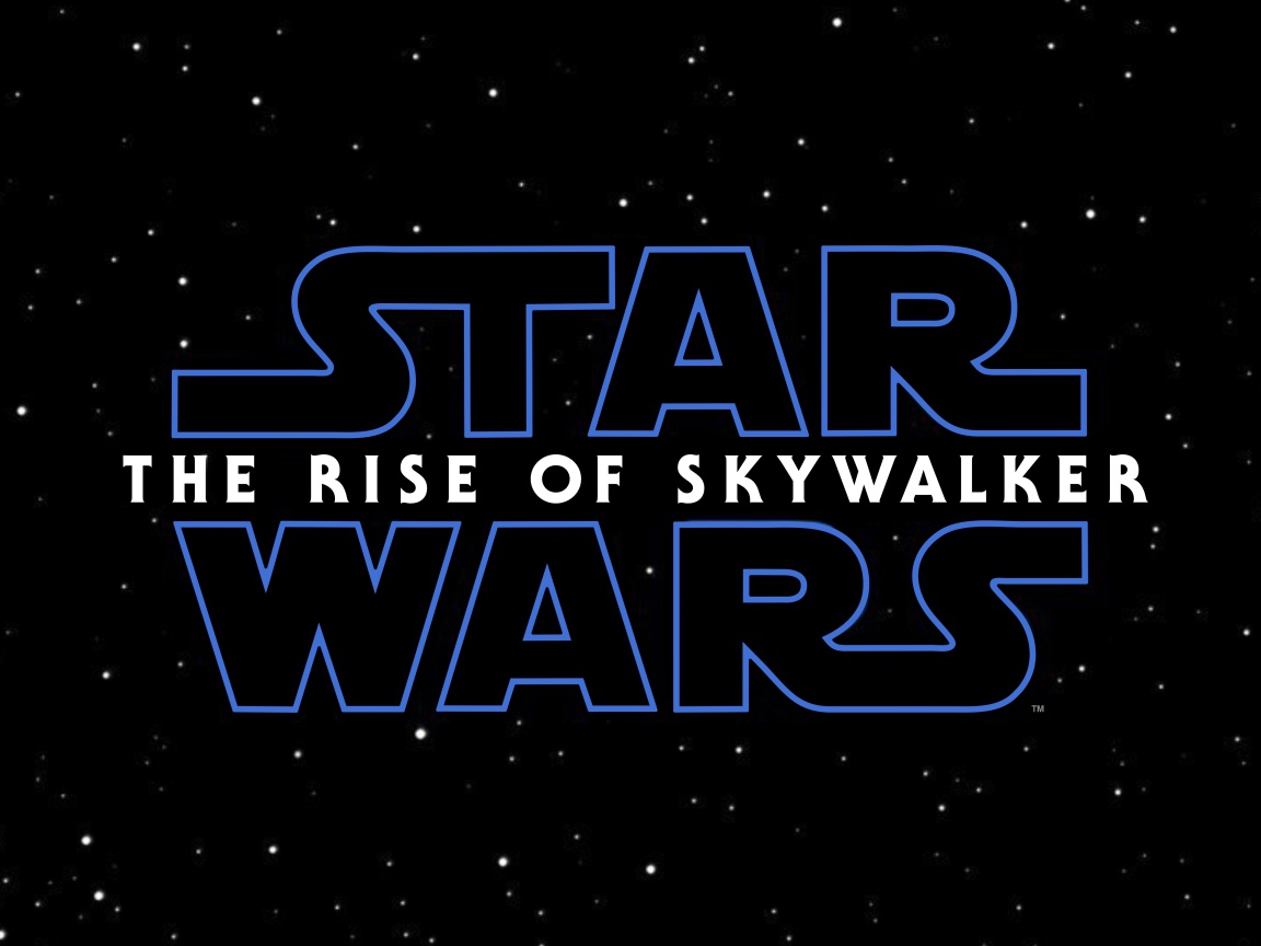 Логотип фильма Звёздные войны: Эпизод IX на черном фоне