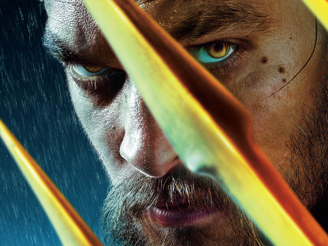 Супергерой Аквамен лицо крупным планом