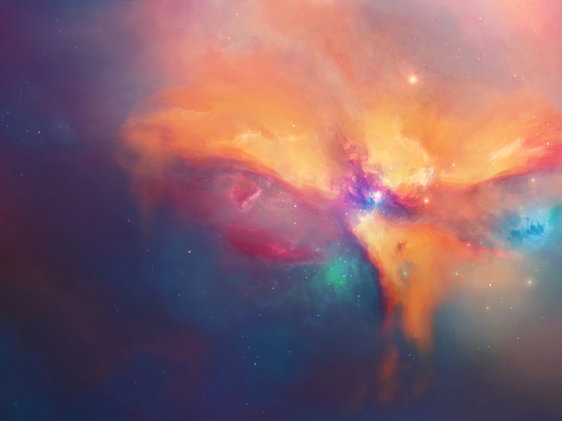 Туманность в звездной галактике